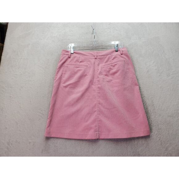 CR by Golf Straight & Pencil Skirt Womens Size 8 Pink Corduroy Zip Front Pockets - Picture 2 of 9
